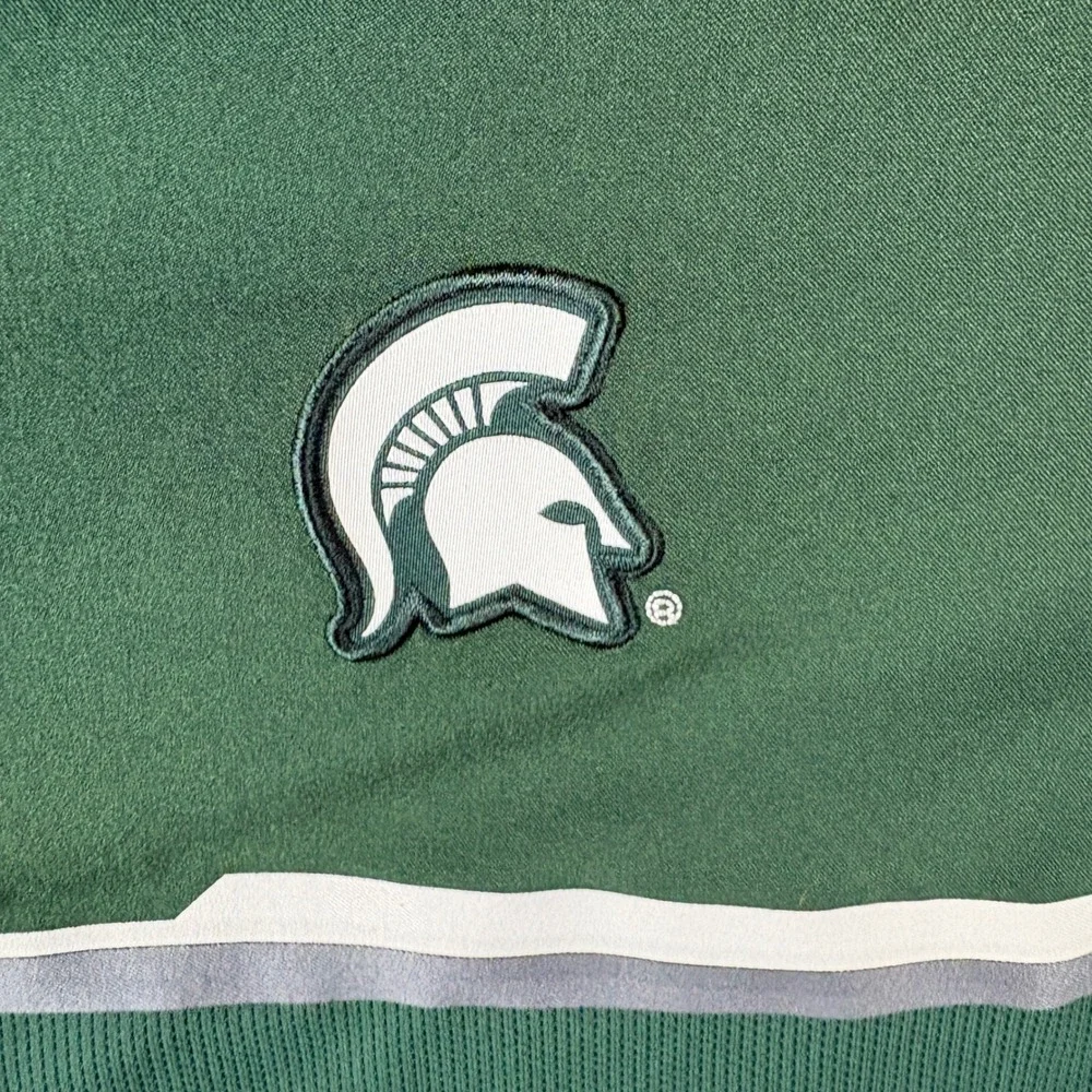 Nike Dri Fit Michigan State Spartans Polo Shirt Green White Mens Small S - Picture 2 of 5